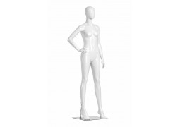 Манекен жіночий безликий М6007-3 білий глянець